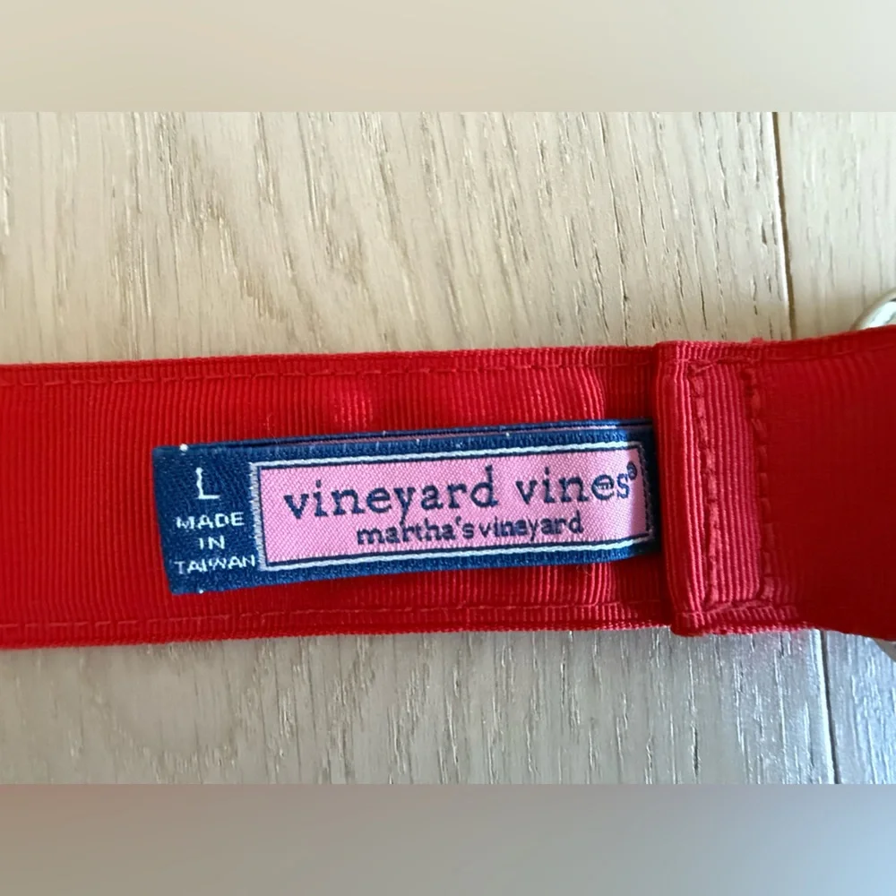 Boys Vinyard Vines Red with Blue Skull Embroidered Belt